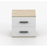 Nočný stolík SCOUT - dub sonoma/biely (8 variant)