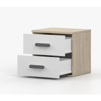 Nočný stolík SCOUT - dub sonoma/biely (8 variant)