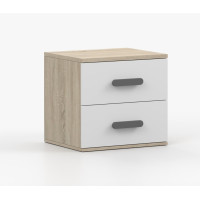 Nočný stolík SCOUT - dub sonoma/biely (8 variant)