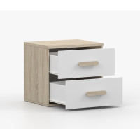 Nočný stolík SCOUT - dub sonoma/biely (8 variant)
