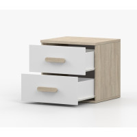 Nočný stolík SCOUT - dub sonoma/biely (8 variant)