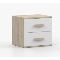 Nočný stolík SCOUT - dub sonoma/biely (8 variant)