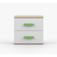 Nočný stolík SCOUT - dub sonoma/biely (8 variant)