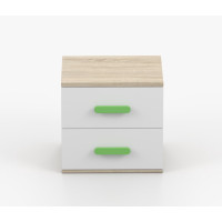 Nočný stolík SCOUT - dub sonoma/biely (8 variant)