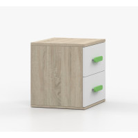 Nočný stolík SCOUT - dub sonoma/biely (8 variant)