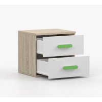 Nočný stolík SCOUT - dub sonoma/biely (8 variant)
