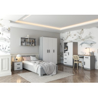 Regál SCOUT - šedý/biely (8 variant)