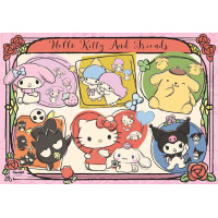 CLEMENTONI Puzzle Hello Kitty a priatelia - roztomilá koláž 1000 dielikov