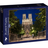 BLUEBIRD Puzzle Katedrála v Remeši za súmraku 1000 dielikov