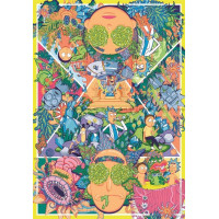 CLEMENTONI Puzzle Rick&Morty: Psychedelická koláž 1000 dielikov