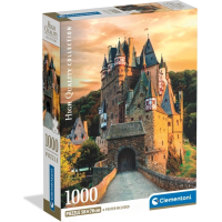 CLEMENTONI Puzzle Zlatá hodina na hrade Eltz 1000 dielikov