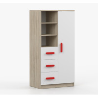 Regál SCOUT - dub sonoma/biely (8 variant)