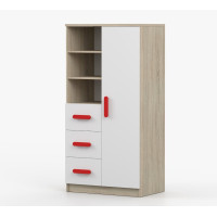 Regál SCOUT - dub sonoma/biely (8 variant)