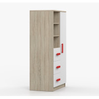 Regál SCOUT - dub sonoma/biely (8 variant)