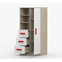 Regál SCOUT - dub sonoma/biely (8 variant)
