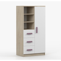 Regál SCOUT - dub sonoma/biely (8 variant)