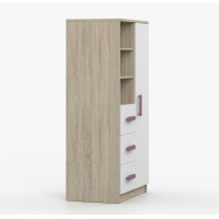 Regál SCOUT - dub sonoma/biely (8 variant)