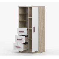 Regál SCOUT - dub sonoma/biely (8 variant)