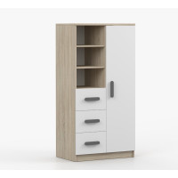 Regál SCOUT - dub sonoma/biely (8 variant)
