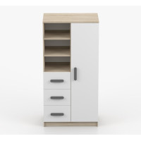 Regál SCOUT - dub sonoma/biely (8 variant)