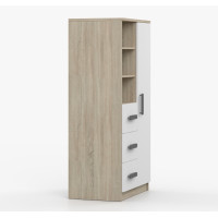 Regál SCOUT - dub sonoma/biely (8 variant)