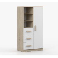Regál SCOUT - dub sonoma/biely (8 variant)