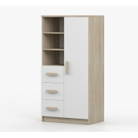 Regál SCOUT - dub sonoma/biely (8 variant)