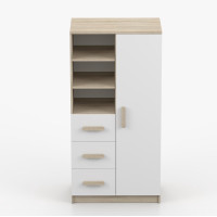 Regál SCOUT - dub sonoma/biely (8 variant)