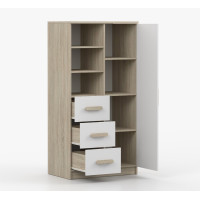 Regál SCOUT - dub sonoma/biely (8 variant)