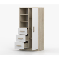 Regál SCOUT - dub sonoma/biely (8 variant)