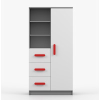 Regál SCOUT - šedý/biely (8 variant)