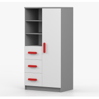 Regál SCOUT - šedý/biely (8 variant)