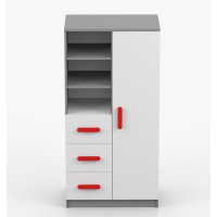 Regál SCOUT - šedý/biely (8 variant)