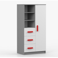 Regál SCOUT - šedý/biely (8 variant)