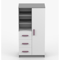 Regál SCOUT - šedý/biely (8 variant)