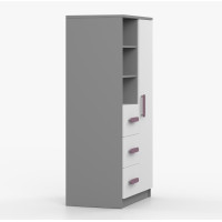 Regál SCOUT - šedý/biely (8 variant)