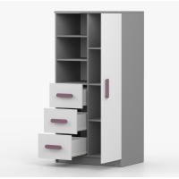 Regál SCOUT - šedý/biely (8 variant)