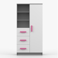 Regál SCOUT - šedý/biely (viac variant)