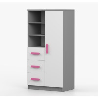 Regál SCOUT - šedý/biely (viac variant)