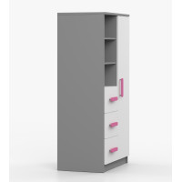 Regál SCOUT - šedý/biely (viac variant)