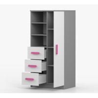 Regál SCOUT - šedý/biely (viac variant)