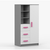 Regál SCOUT - šedý/biely (viac variant)