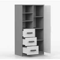 Regál SCOUT - šedý/biely (8 variant)