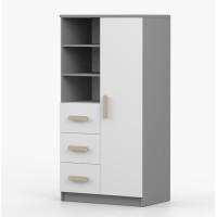 Regál SCOUT - šedý/biely (8 variant)