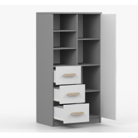 Regál SCOUT - šedý/biely (8 variant)