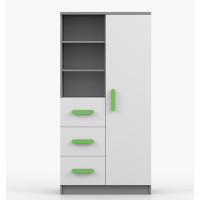 Regál SCOUT - šedý/biely (8 variant)