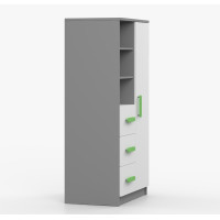 Regál SCOUT - šedý/biely (8 variant)