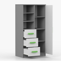 Regál SCOUT - šedý/biely (8 variant)