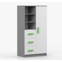 Regál SCOUT - šedý/biely (8 variant)