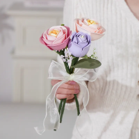 ROBOTIME Roker Floral Art: 3D puzzle Ružová kamélia 37 dielikov